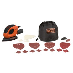 Black and Decker - 55W Mouse Sander with 10 Accessories in Softbag - BEW230BCA