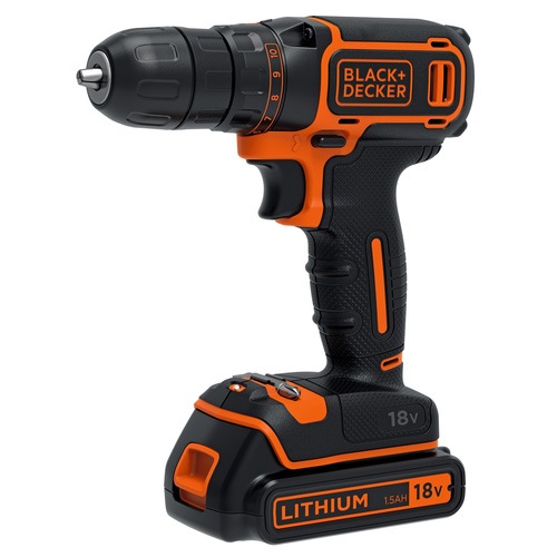Black and Decker - 18V Lithiumion Drill Driver  400mA charger  2 batteries  Kitbox - BDCDC18KB