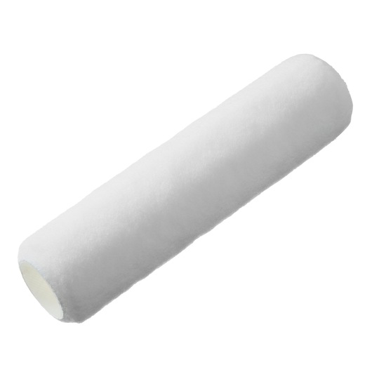 A single white paint roller refill shown on a white background.