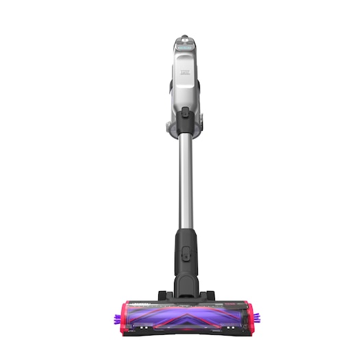 BLACKDECKER BHFEA640WP cordless stick vacuum cleaner, silver and black, front angle on white background.